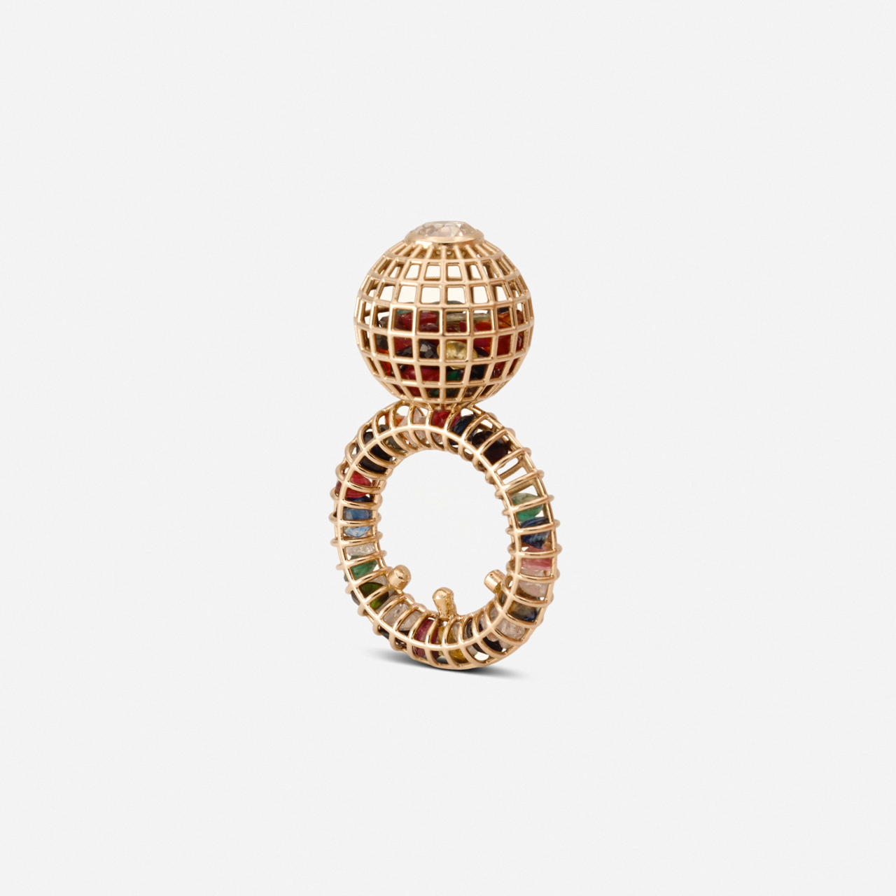 Round N Round Rattled Ring