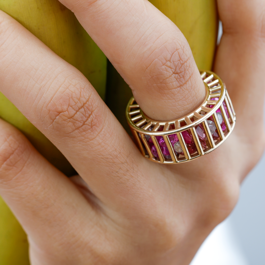 Chubby Cagey Banded Ring