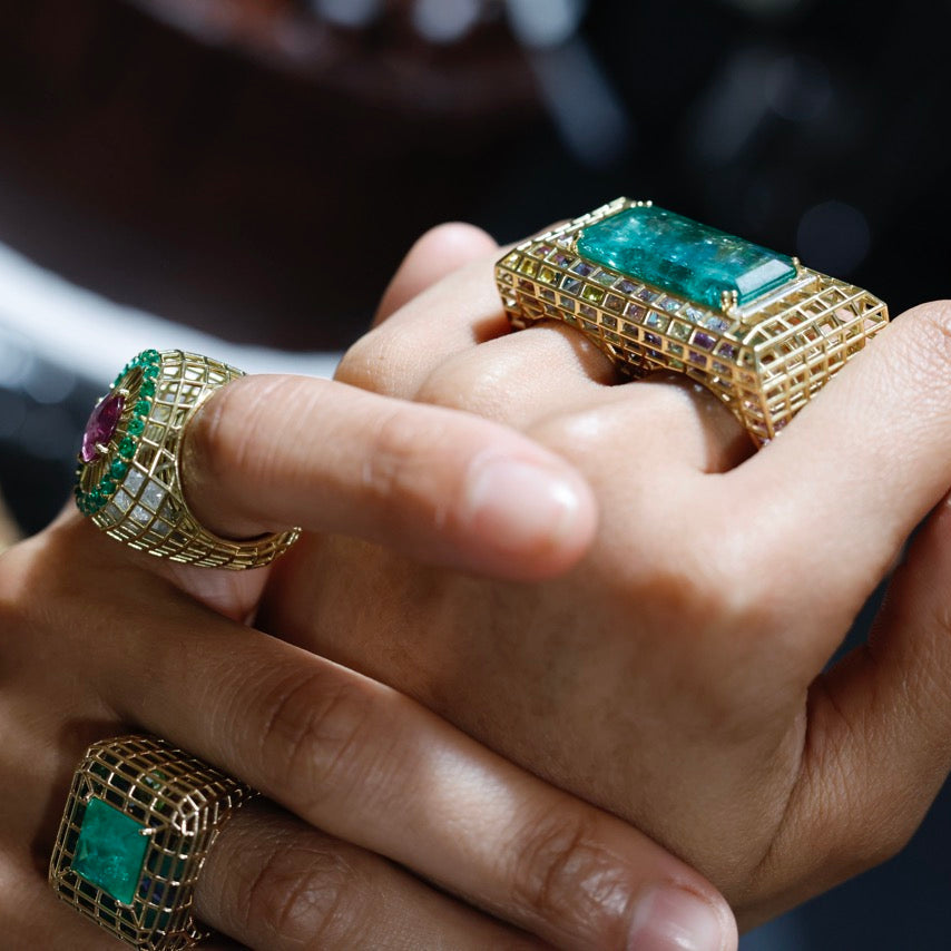 Double Cagey Ring