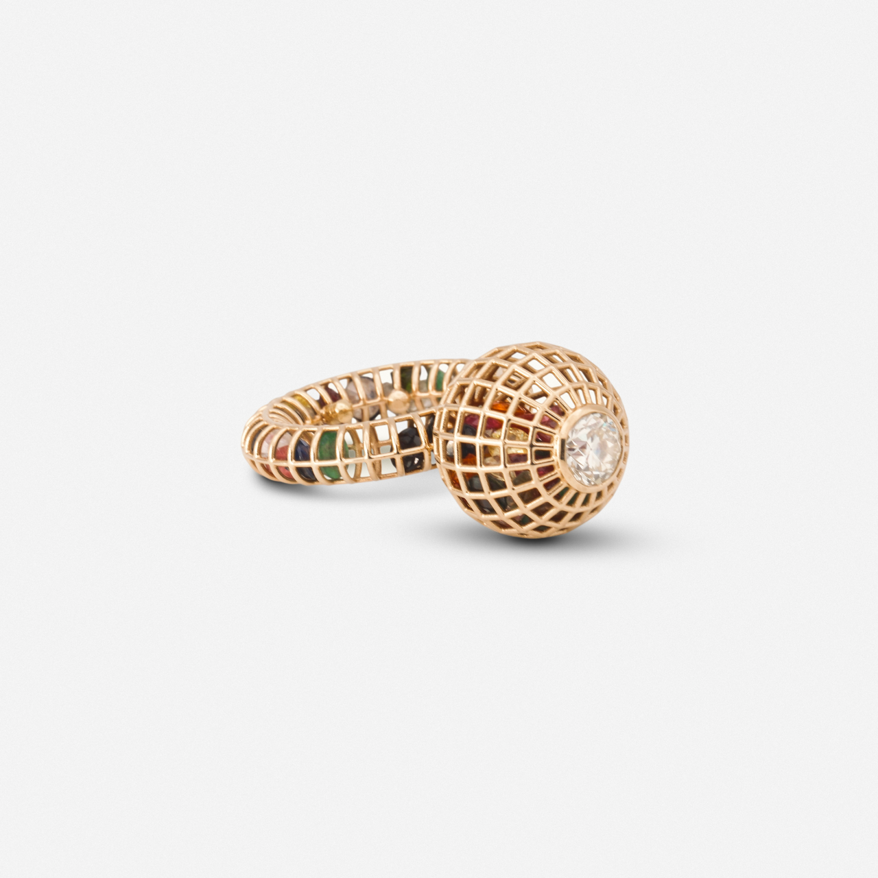 Round N Round Rattled Ring
