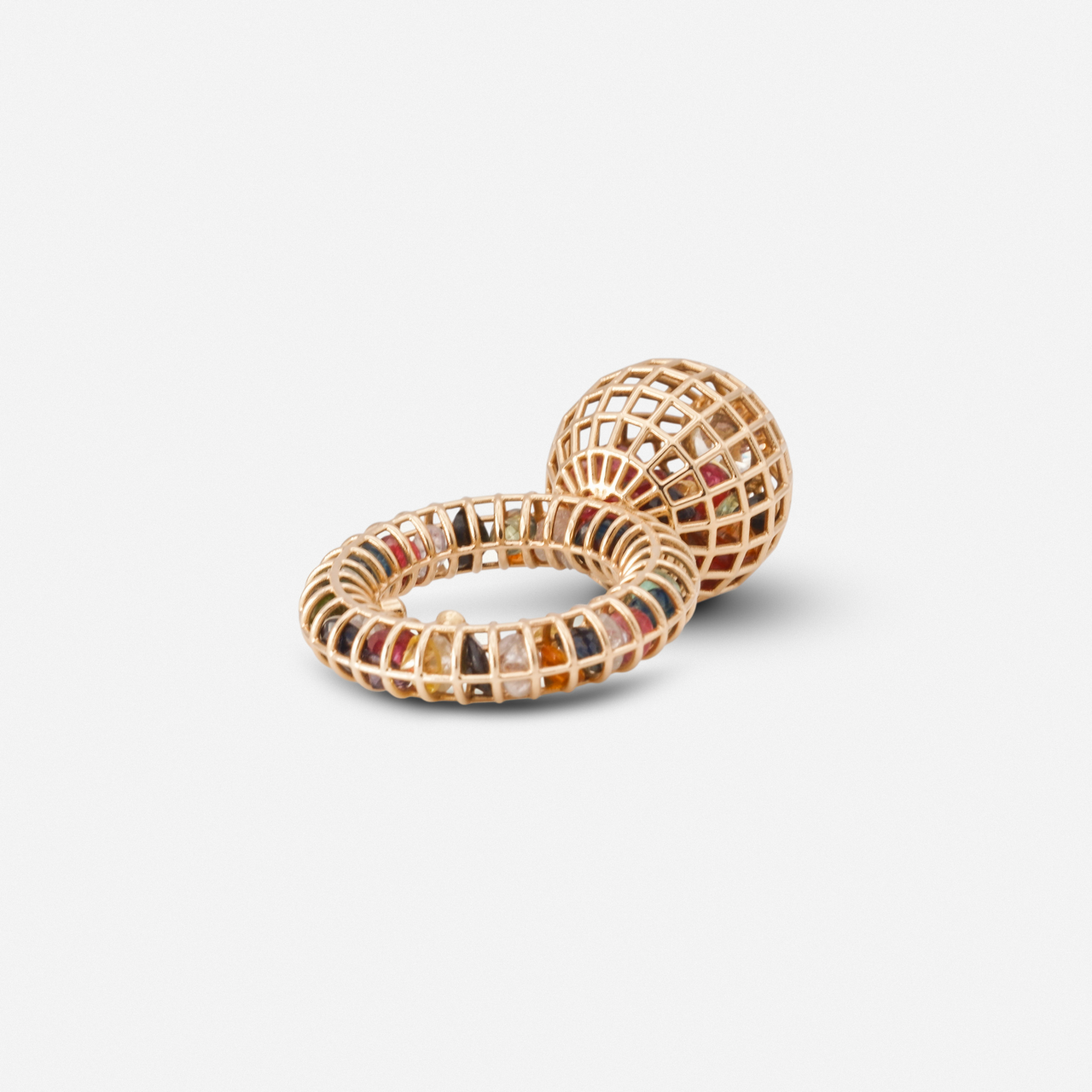 Round N Round Rattled Ring