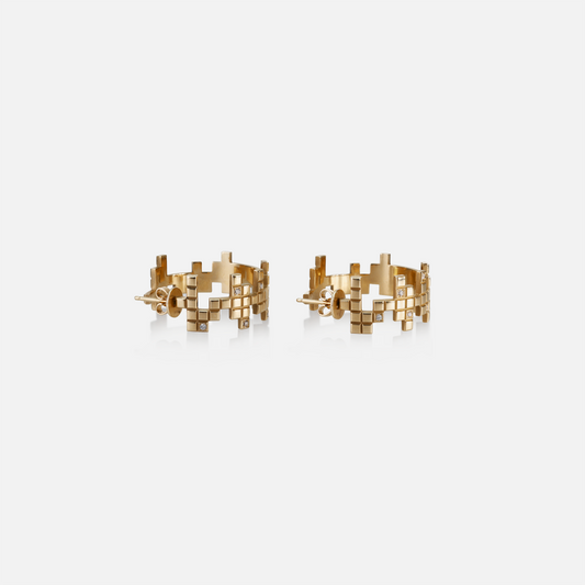 Tetris Grid Earrings
